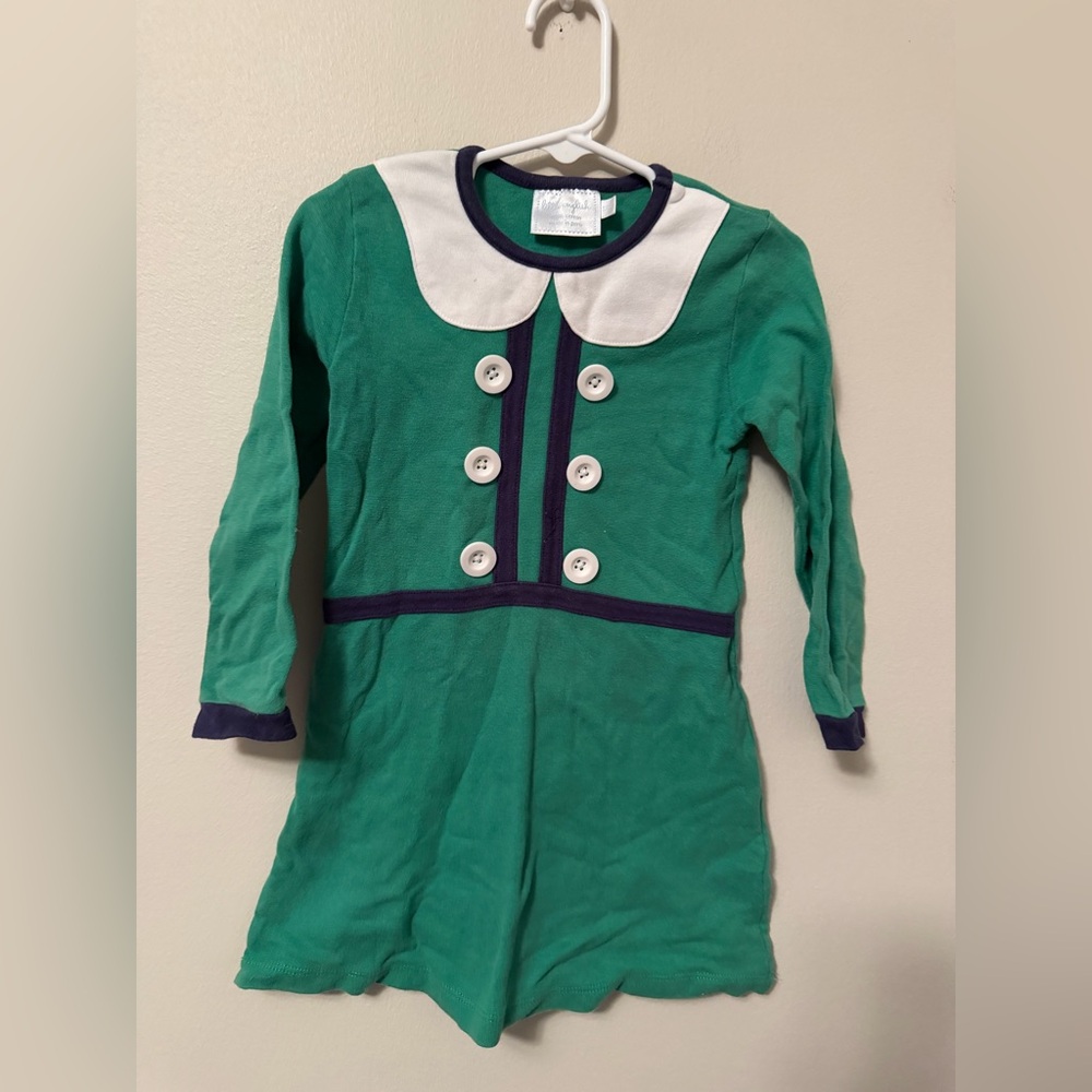 Little English Green and White Dress